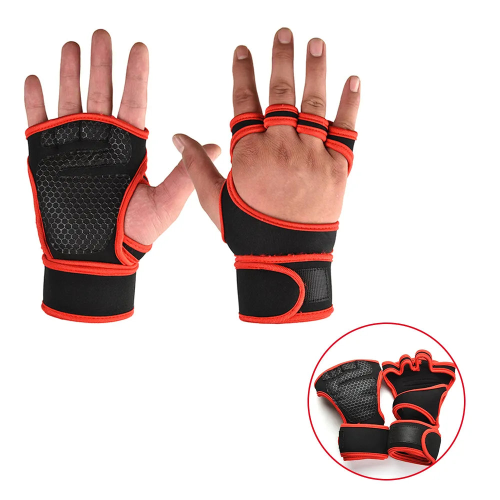 1 pairs weightlifting training gloves for men & women Fitness Sports bodybuilding Gymnastics hand and wrist protector