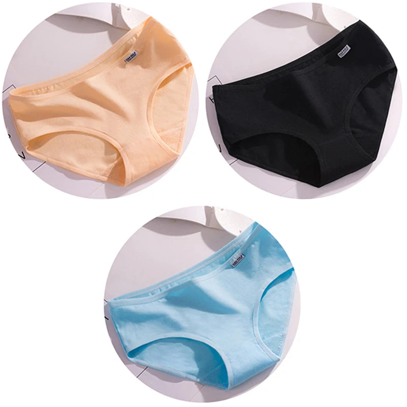 3Pcs Underwear Womens Comfortable High-quality Cotton