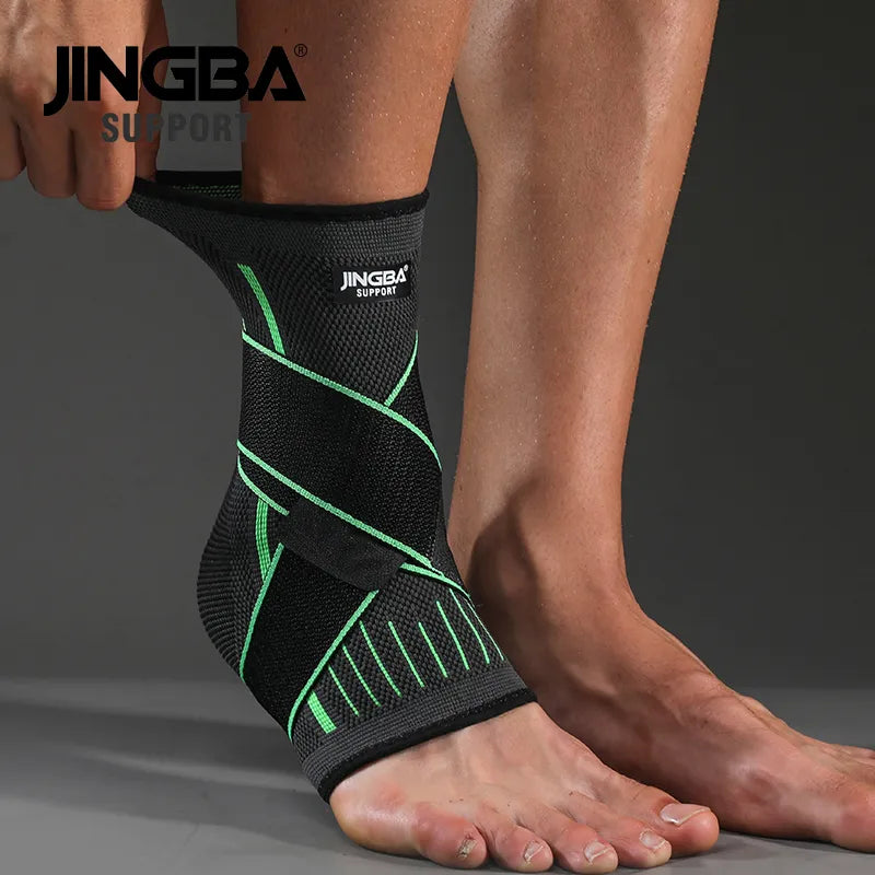 Jingba support 1pcs protective football ankle support basketball ankle brace compression nylon strap men & women / boy & girl above 13