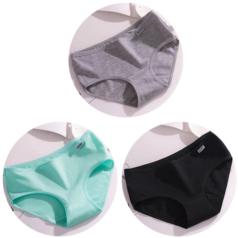 3Pcs Underwear Womens Comfortable High-quality Cotton