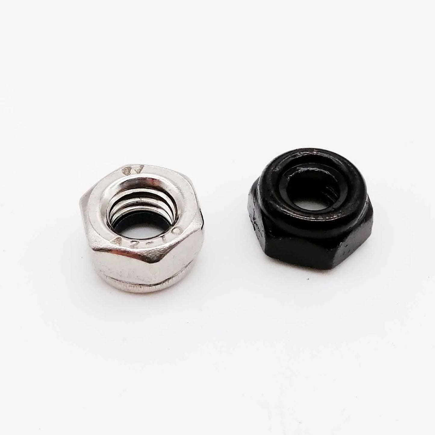 304 Stainless Steel Black Hex Nylon Insert Lock Nut Self-locking