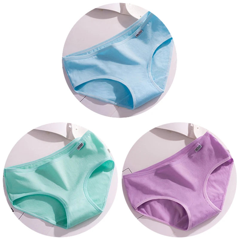 3Pcs Underwear Womens Comfortable High-quality Cotton