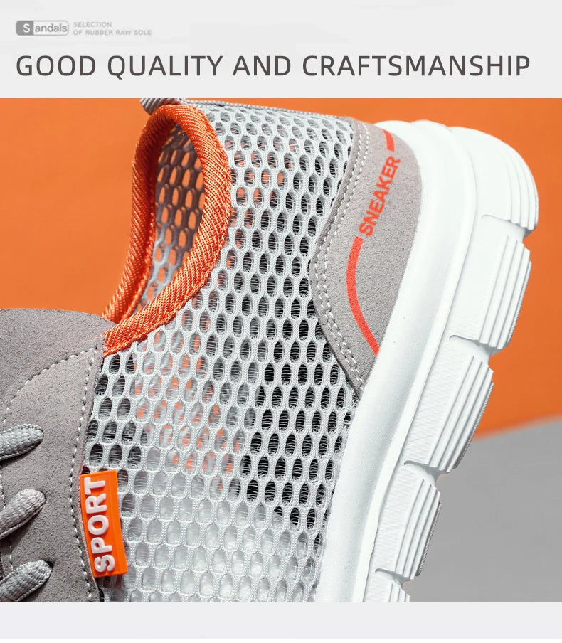 Men's Soft Shoes Without Heels Lightweight Mesh Casual Shoes Men's Sneakers