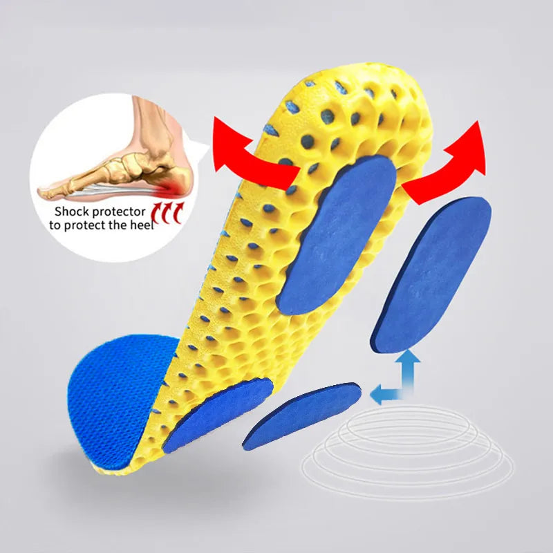 Foam insoles for shoes mesh deodorant breathable running pad insoles for feet mens & womens orthopedic insoles