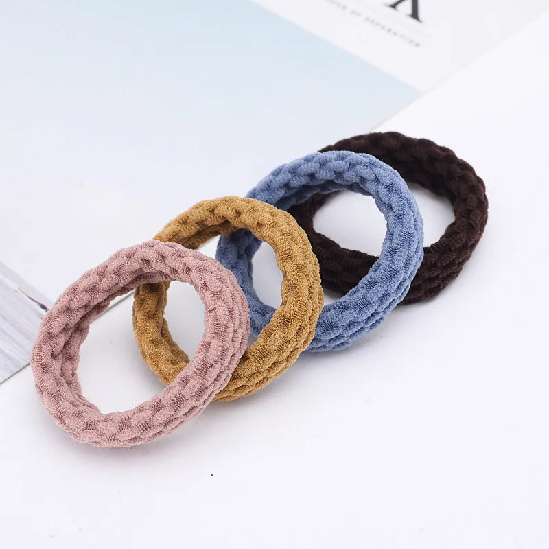 10pcs women girls simple basic elastic bands hair ties scrunchy ponytail holder rubber bands