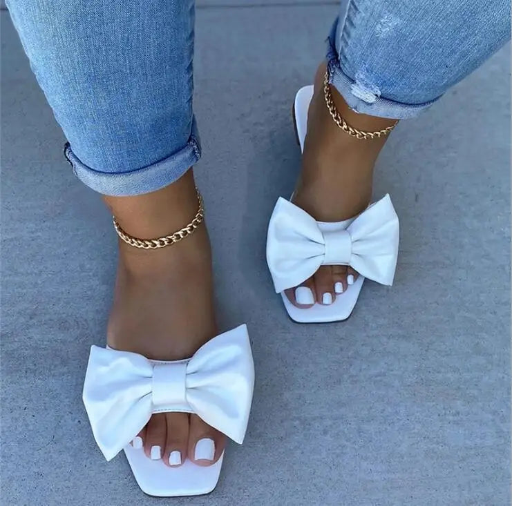outdoor flat leather bow non-slip beach