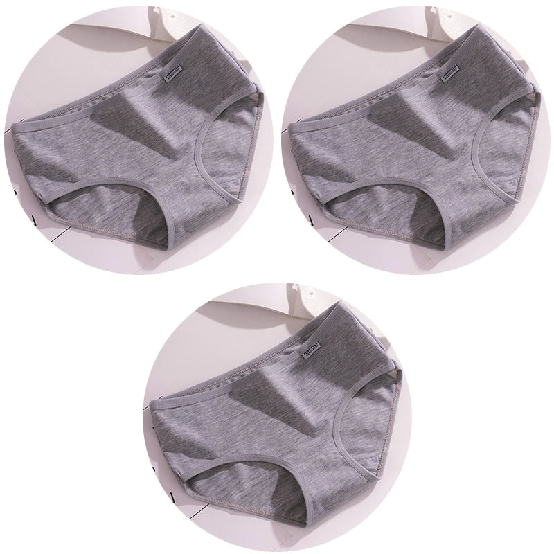 3Pcs Underwear Womens Comfortable High-quality Cotton