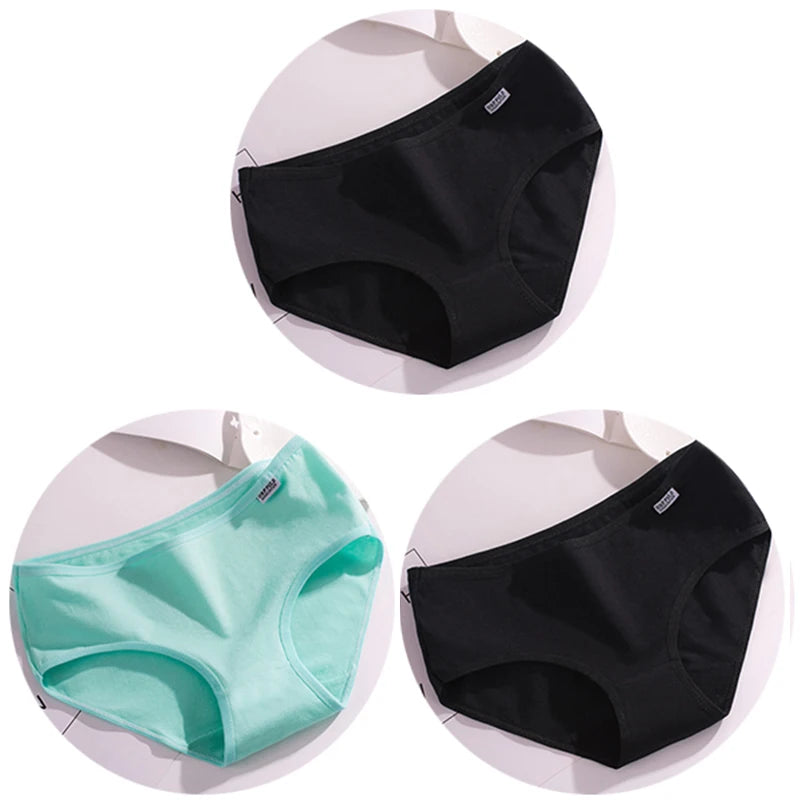 3Pcs Underwear Womens Comfortable High-quality Cotton