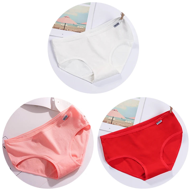 3Pcs Underwear Womens Comfortable High-quality Cotton