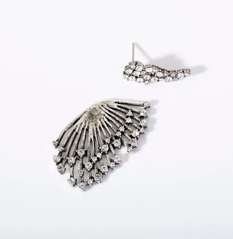 2023 new crystal flower earrings for women fashion jewelry rhinestones earrings