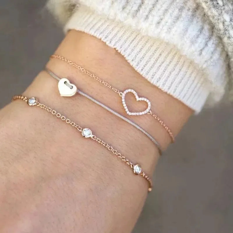 TRENDY Boho geometric bracelet & bangle sets for women vintage Star Map Hand Heart beads amulet smooth fashion