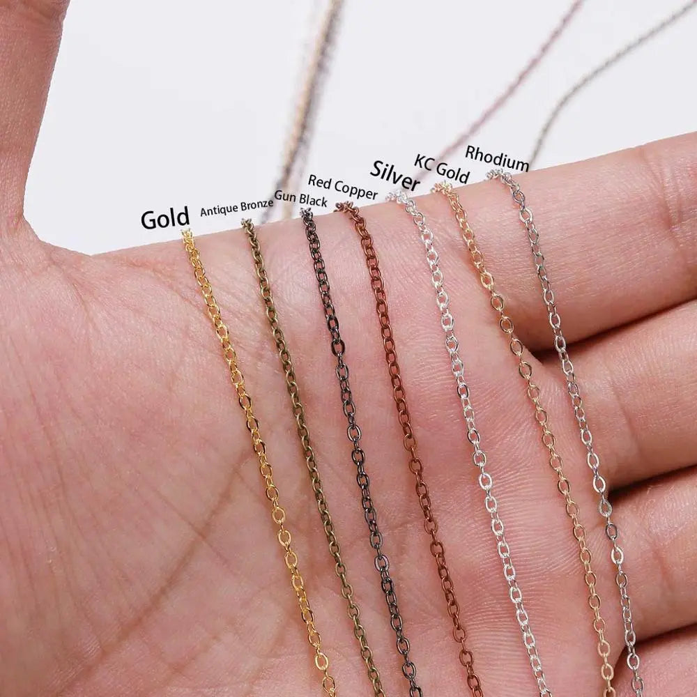 5m / lot gold / bronze plated necklace chain for jewelry making handmade supplies