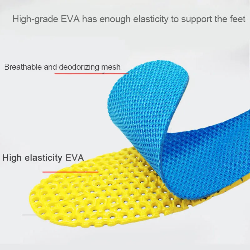 Foam insoles for shoes mesh deodorant breathable running pad insoles for feet mens & womens orthopedic insoles