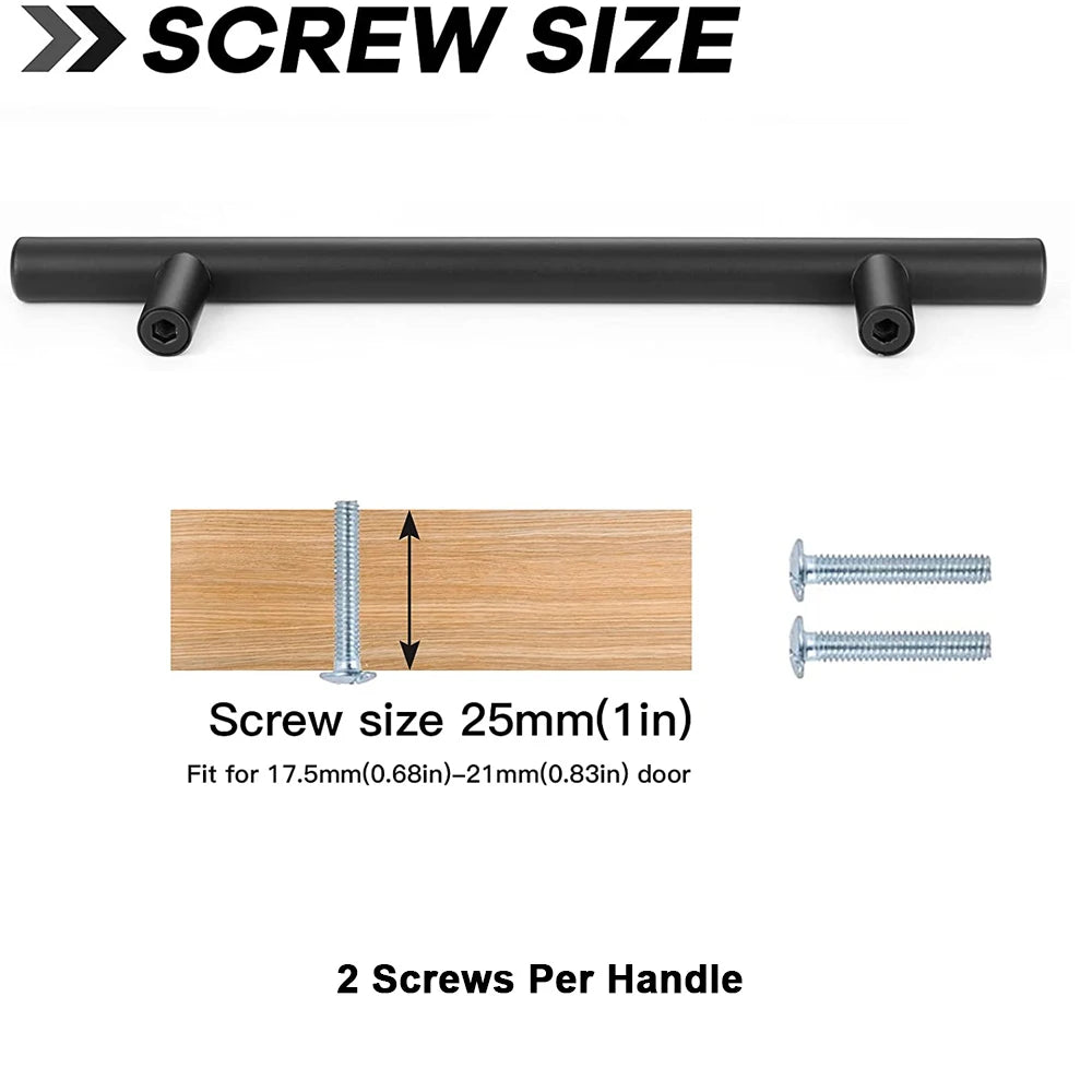Kitchen Handles Stainless Steel T-Bar Straight