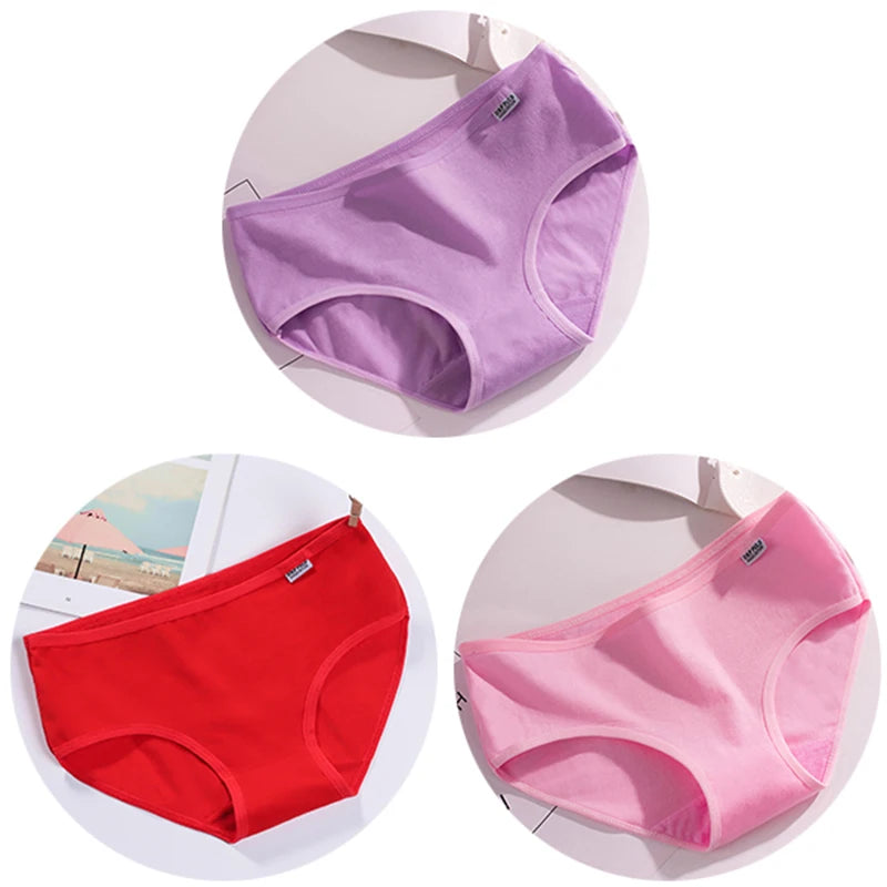 3Pcs Underwear Womens Comfortable High-quality Cotton