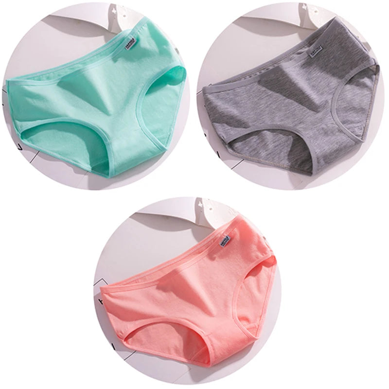 3Pcs Underwear Womens Comfortable High-quality Cotton