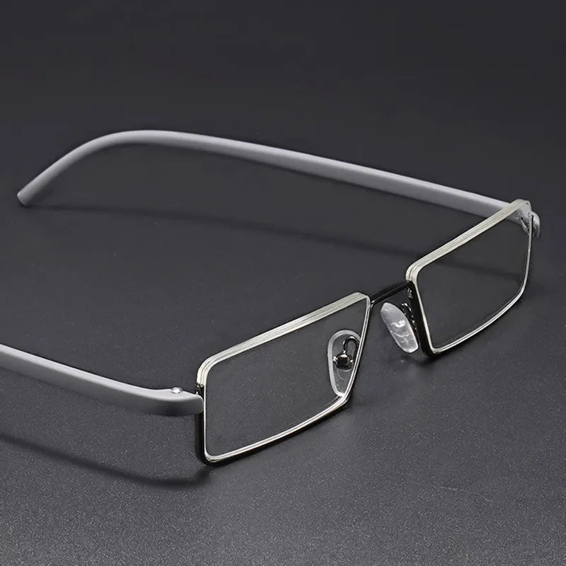May Flower Metal Anti-Blue Light Reading Glasses Men 7 Women Half Frame Prescription Eyeglasses TR90 Eyewear With Case And Without óculos +1.75....Etc.