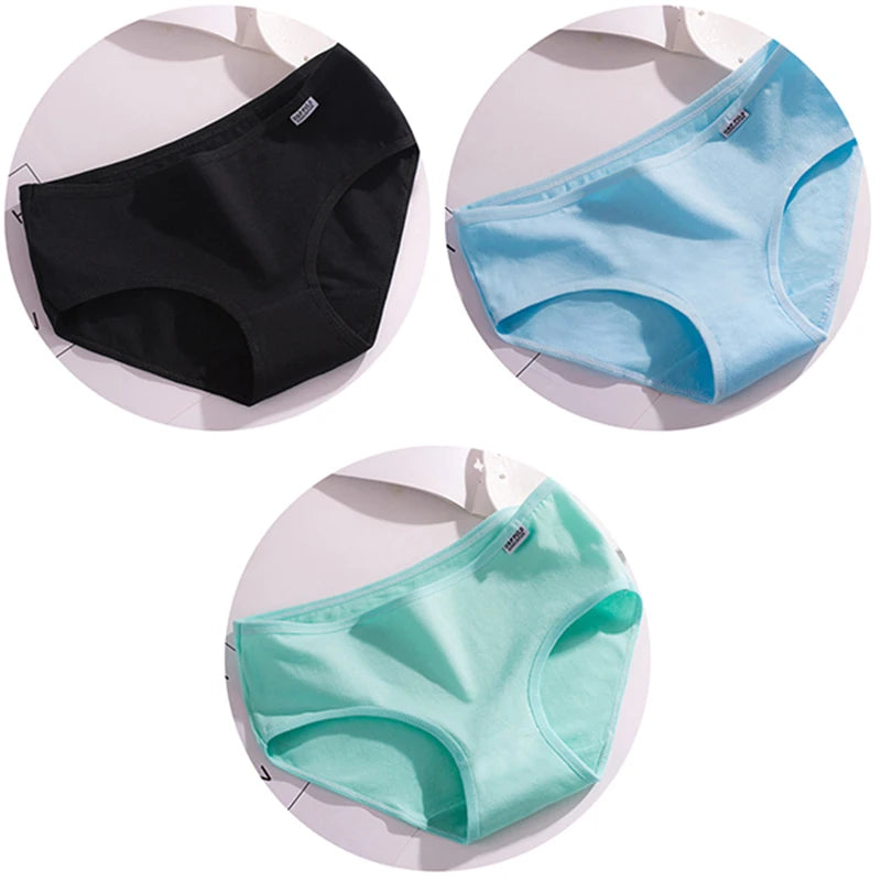 3Pcs Underwear Womens Comfortable High-quality Cotton