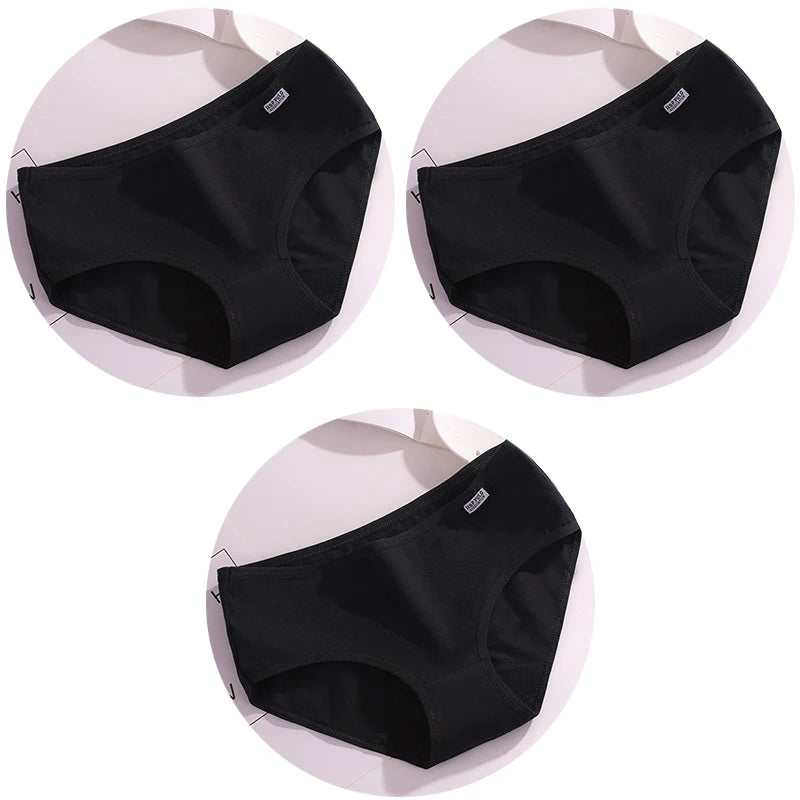 3Pcs Underwear Womens Comfortable High-quality Cotton