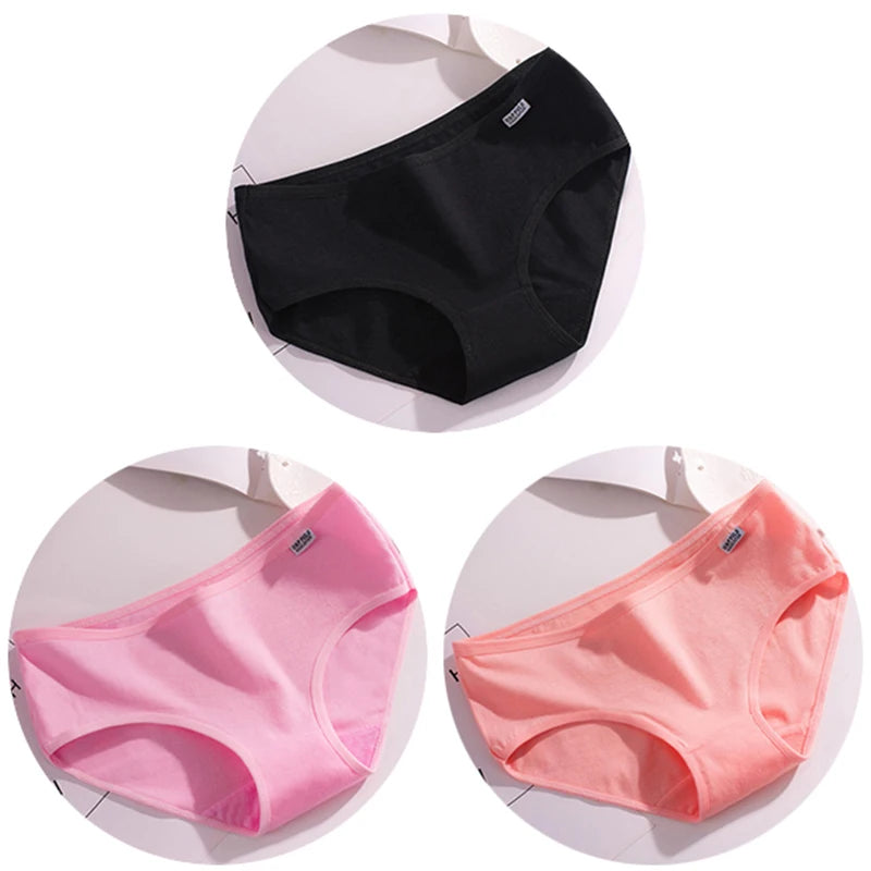 3Pcs Underwear Womens Comfortable High-quality Cotton
