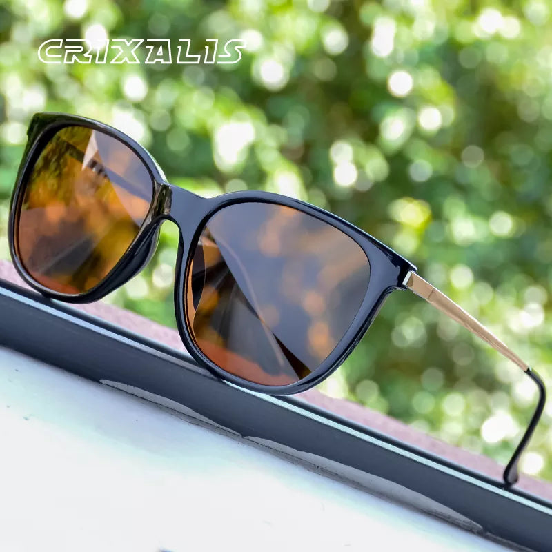 Crixalis sunglasses for women polarized classic anti glare driving sun glasses for men luxury brand designer shades