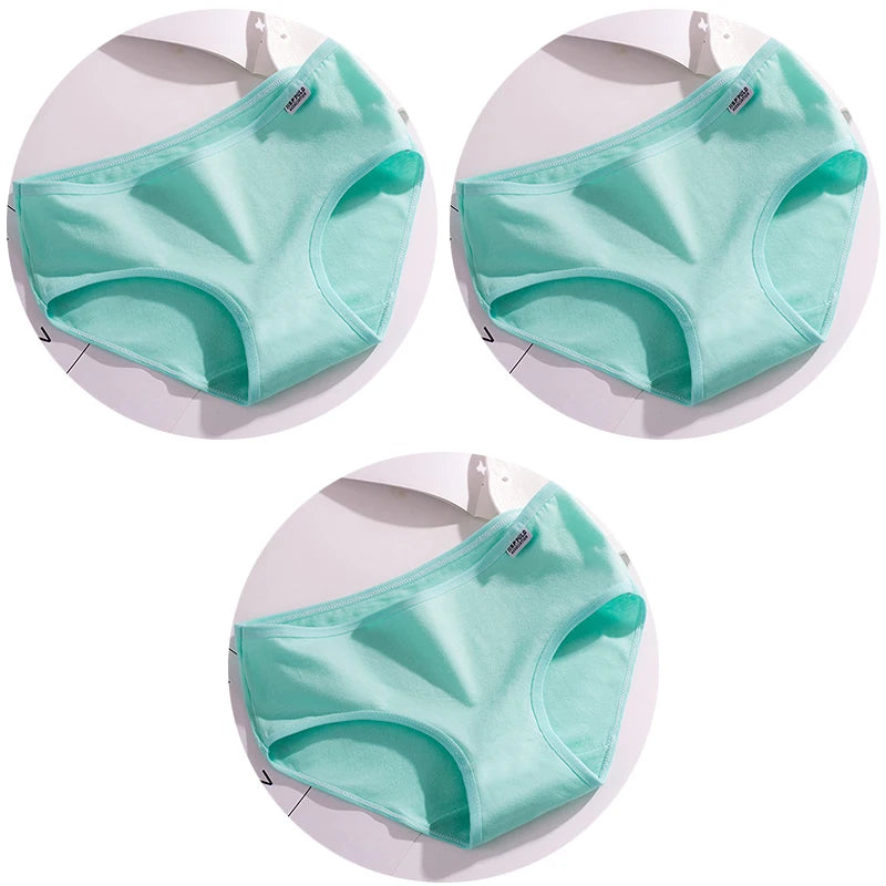 3Pcs Underwear Womens Comfortable High-quality Cotton