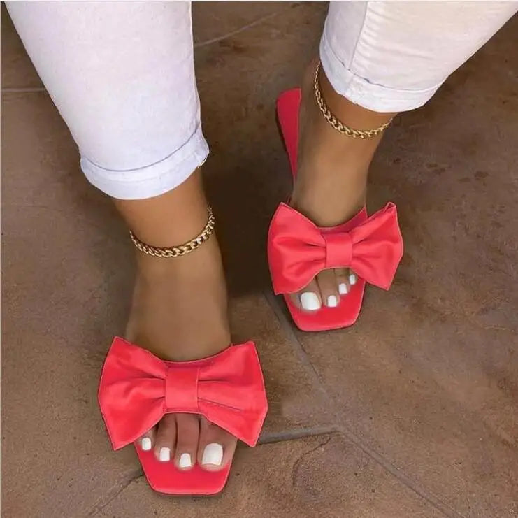 outdoor flat leather bow non-slip beach