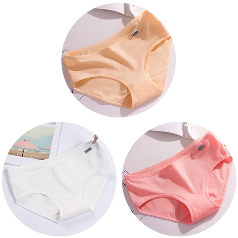 3Pcs Underwear Womens Comfortable High-quality Cotton