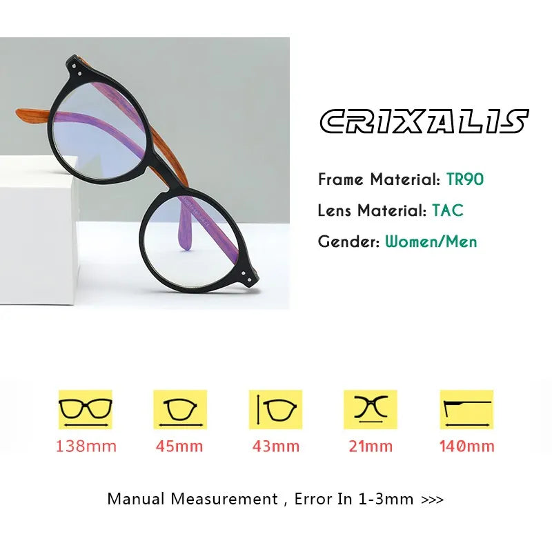 CRIXALIS anti blue light reading glasses for women and men