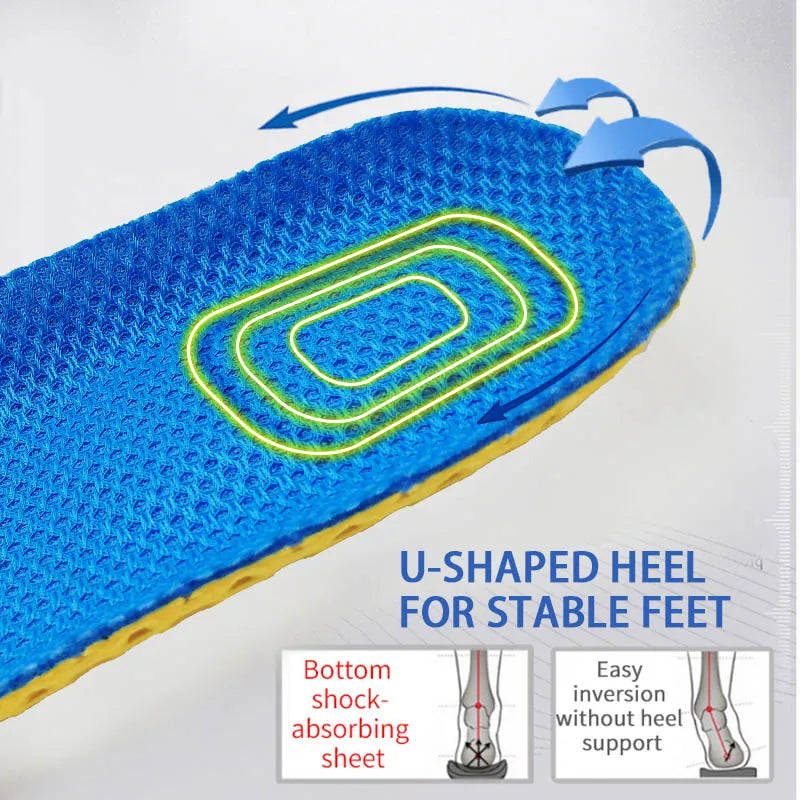 Foam insoles for shoes mesh deodorant breathable running pad insoles for feet mens & womens orthopedic insoles
