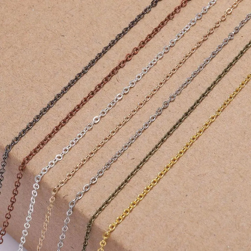 5m / lot gold / bronze plated necklace chain for jewelry making handmade supplies