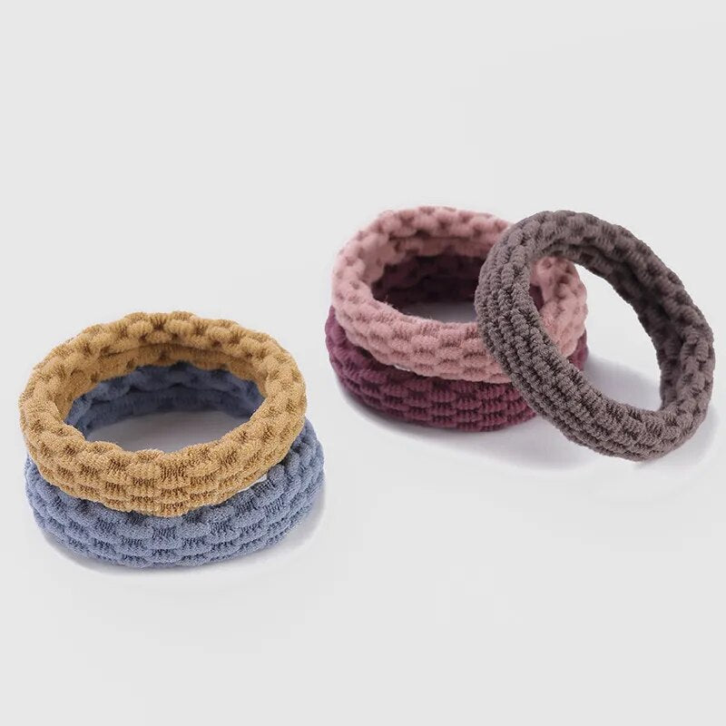 10pcs women girls simple basic elastic bands hair ties scrunchy ponytail holder rubber bands