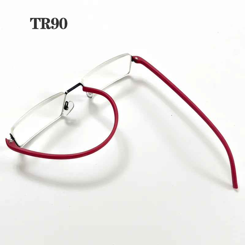 May Flower Metal Anti-Blue Light Reading Glasses Men 7 Women Half Frame Prescription Eyeglasses TR90 Eyewear With Case And Without óculos +1.75....Etc.
