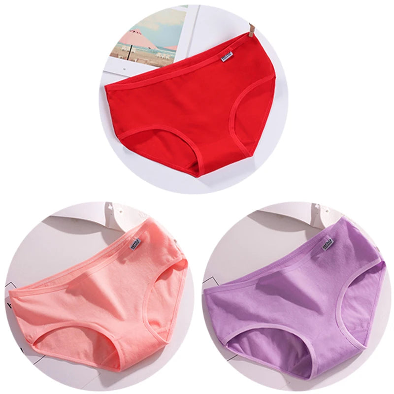 3Pcs Underwear Womens Comfortable High-quality Cotton