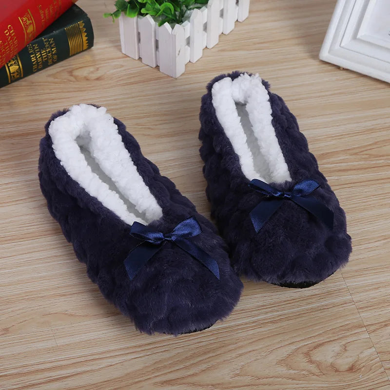 Home Slippers Women Cotton Fur Warm Mouse Ears - Himalaya Store