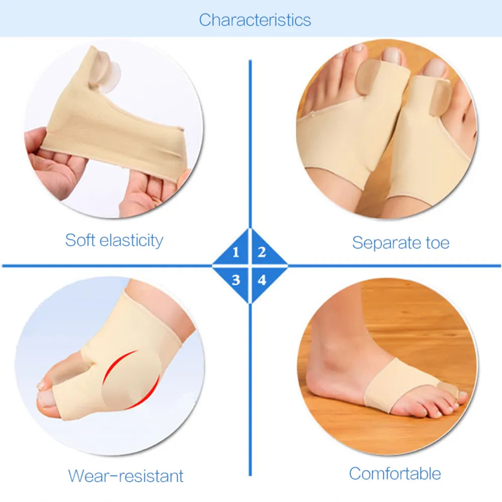 Pair Toe Spacer Finger Corrector for Orthopedic Pain Relief