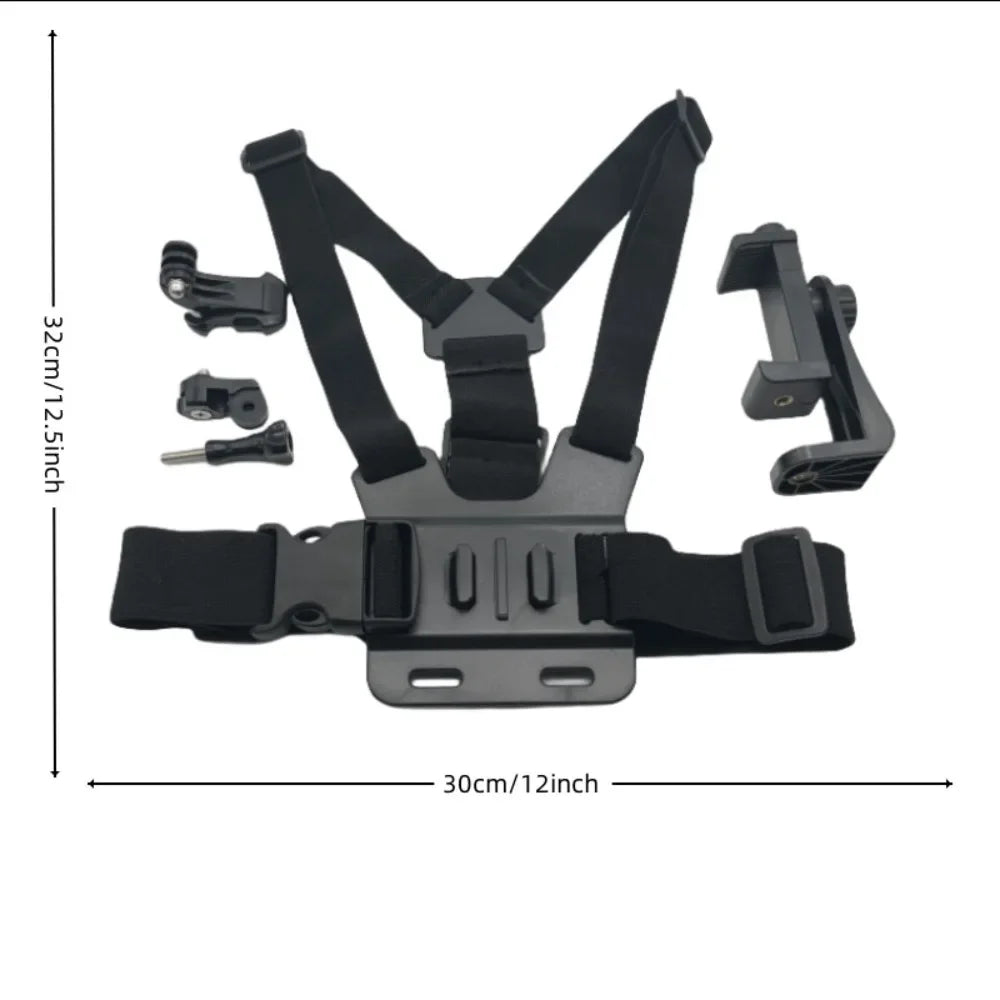 Smartphone Chest Mount Holder Compatible with iPhone and Samsung Phone for Filming or Photos