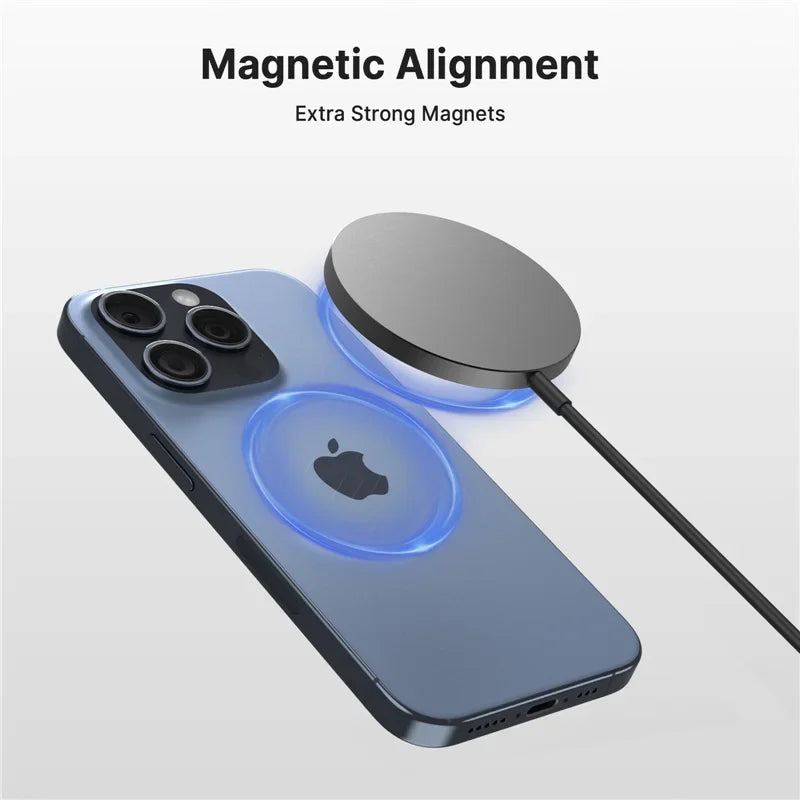 100W MagSafe Magnetic Wireless Charger Pad USB-C Fast Charging Dock for iPhone 12–16 Pro Max