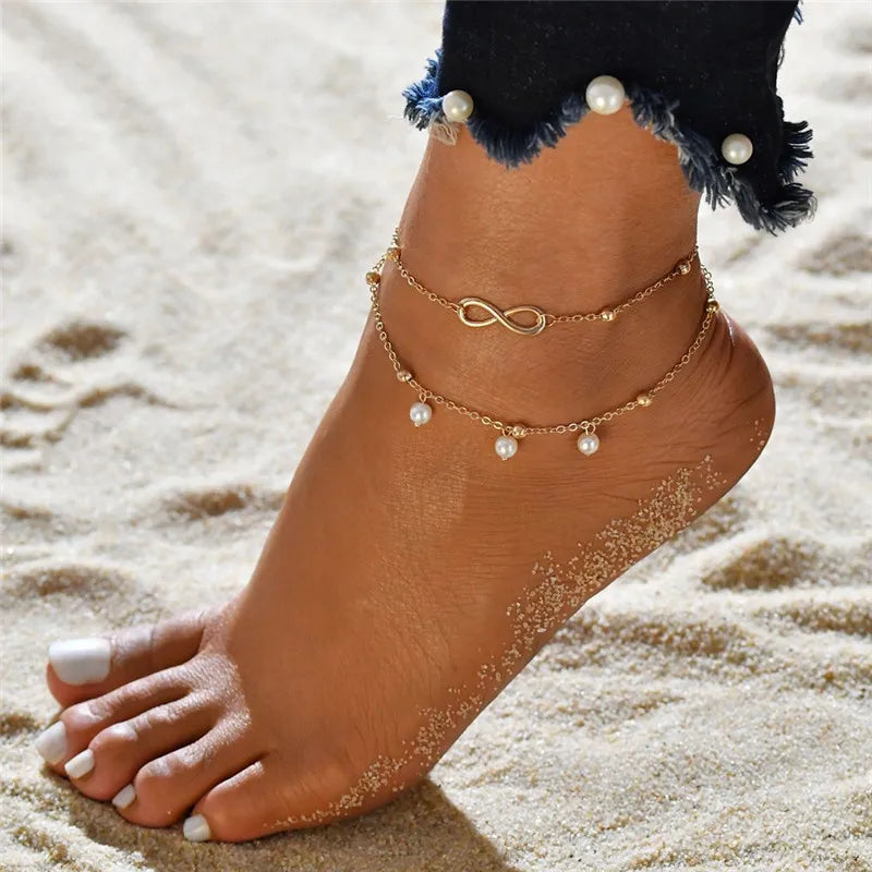 Modyle Heart Anklet for Women – Simple Fashion Ankle Bracelet Jewelry