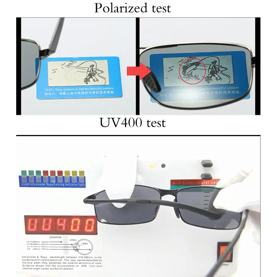 Polarized Metal Frame Sunglasses For Men and Women Anti-Glare and Anti-UV
