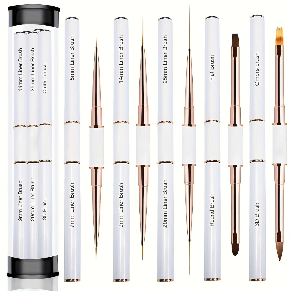 5Pcs Dual-Ended Nail Art Brush Pen Set