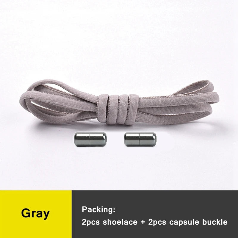 Shoe Laces Round Color Metal Lock