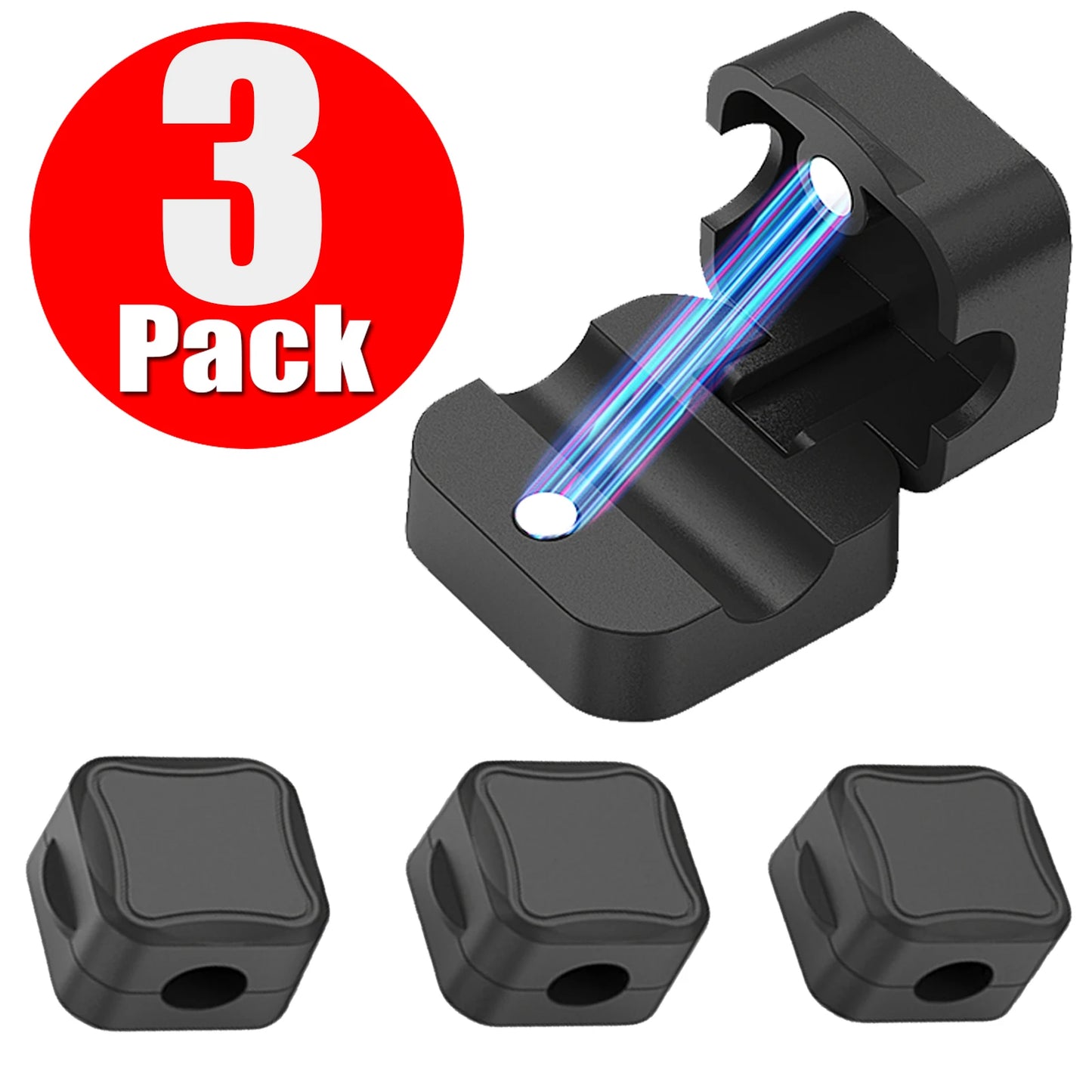 Magnetic Cable Clip Cord Holder for Home Office, Car, Under Desk