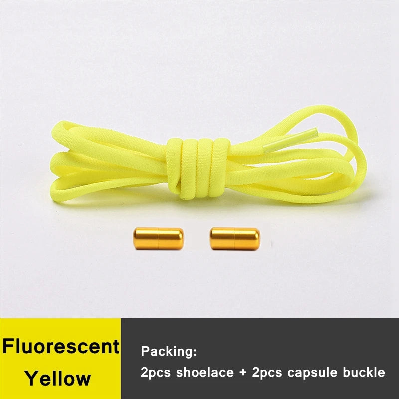 Shoe Laces Round Color Metal Lock
