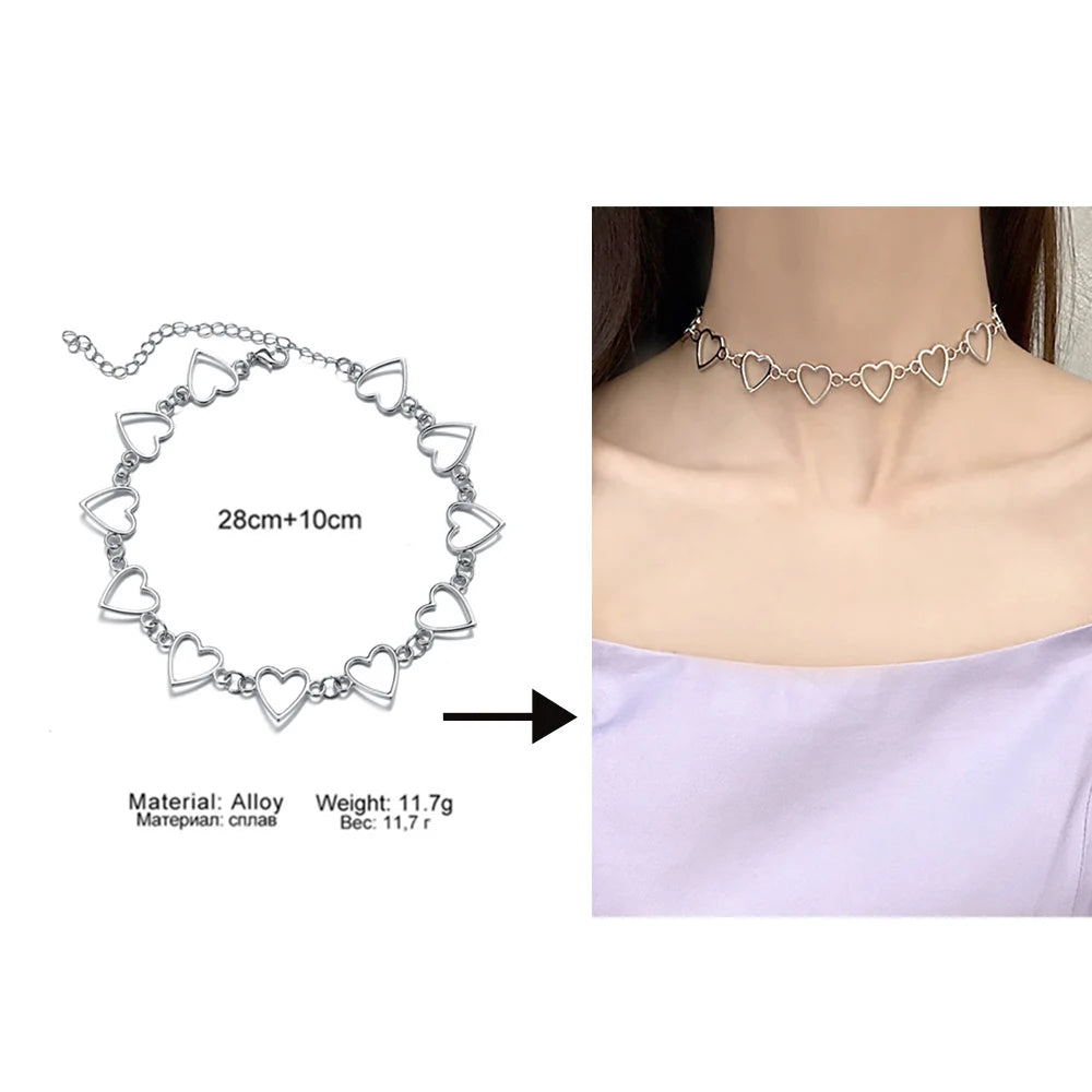 Trendy Vintage Charm Round Gothic Collar Necklaces Jewelry