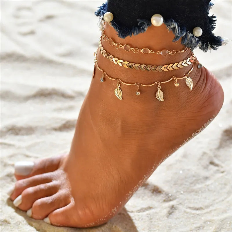 Modyle Heart Anklet for Women – Simple Fashion Ankle Bracelet Jewelry