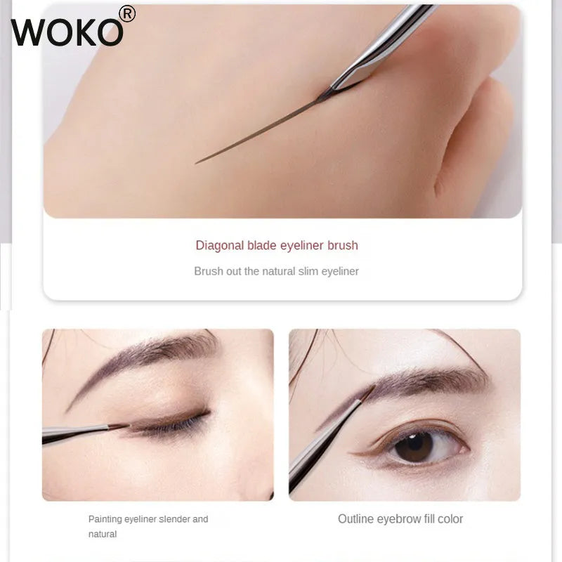 Eyeliner Brush ultra-thin fine angle flat eyebrow under the eyes Place Makeup Brush fine detail