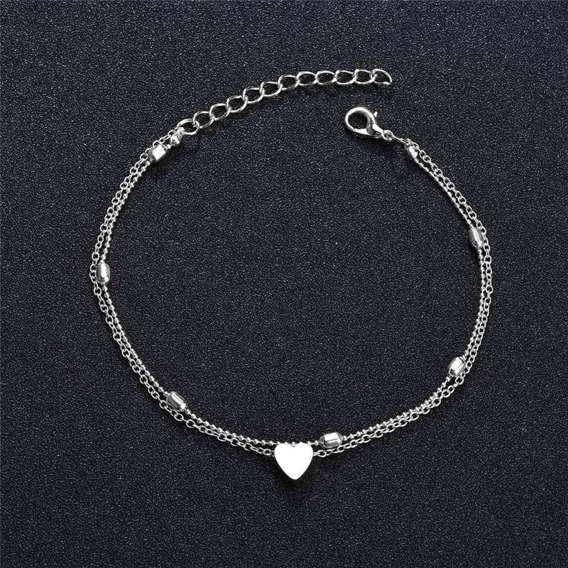 Modyle Heart Anklet for Women – Simple Fashion Ankle Bracelet Jewelry