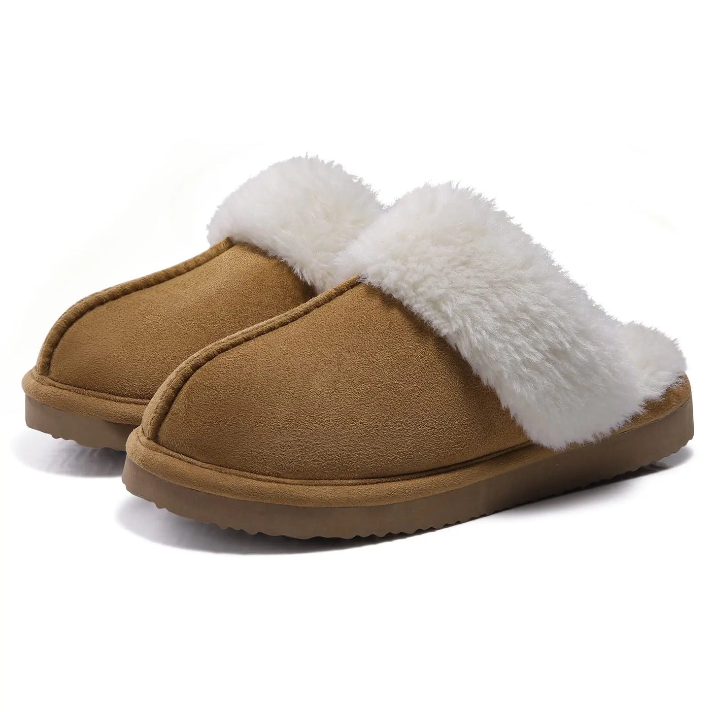 Warm Fluffy Fur Slippers For Women Warm Winter Home