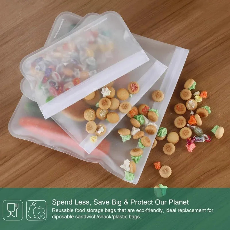 10pcs Silicone Food Storage Containers Leakproof Reusable
